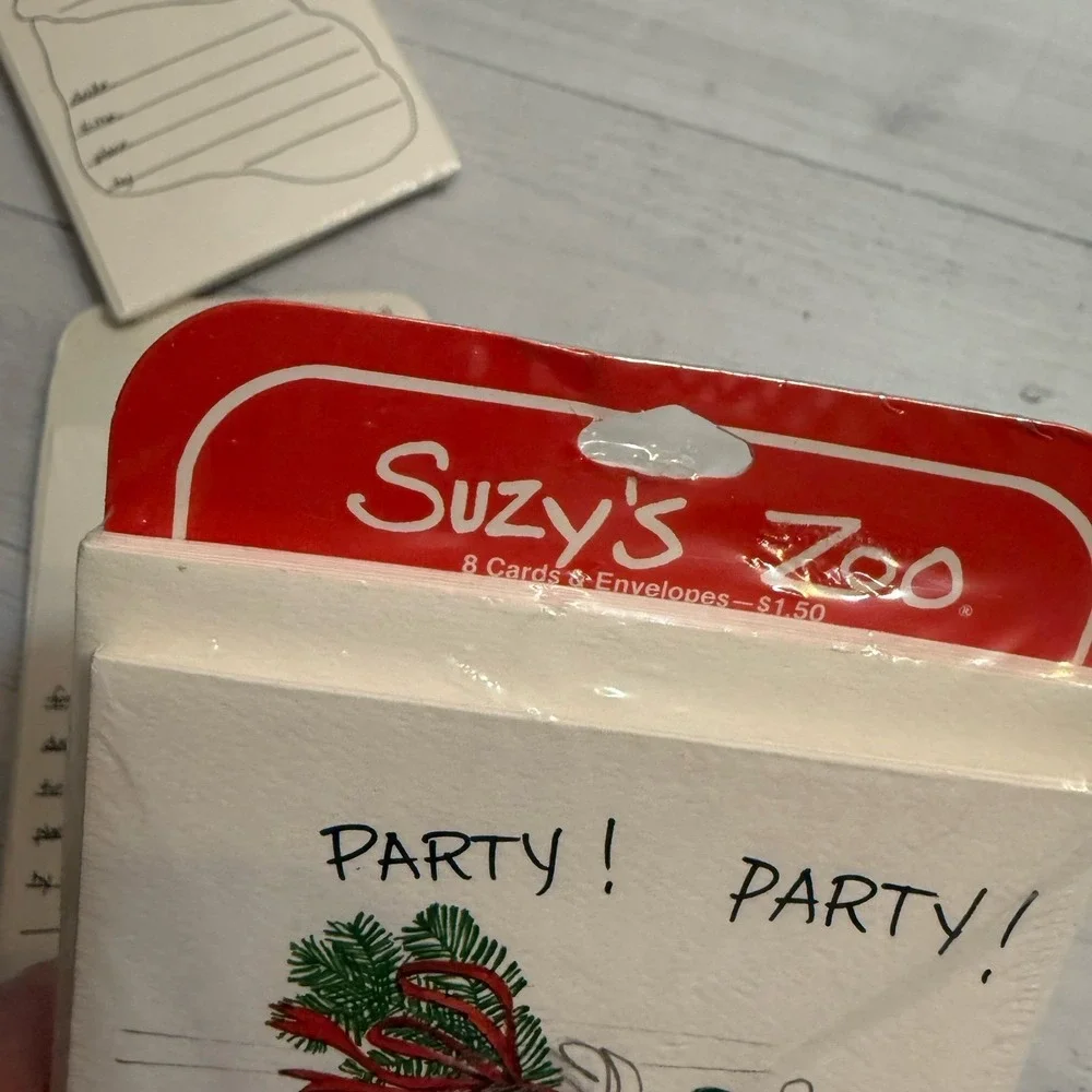 Suzy's Zoo vintage‎ holiday party invitations 3 new packs